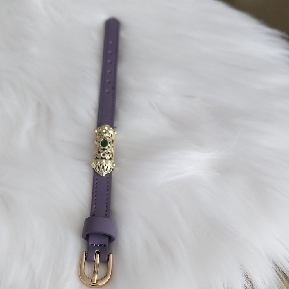 Elegant Purple Bracelet with Gold Accents